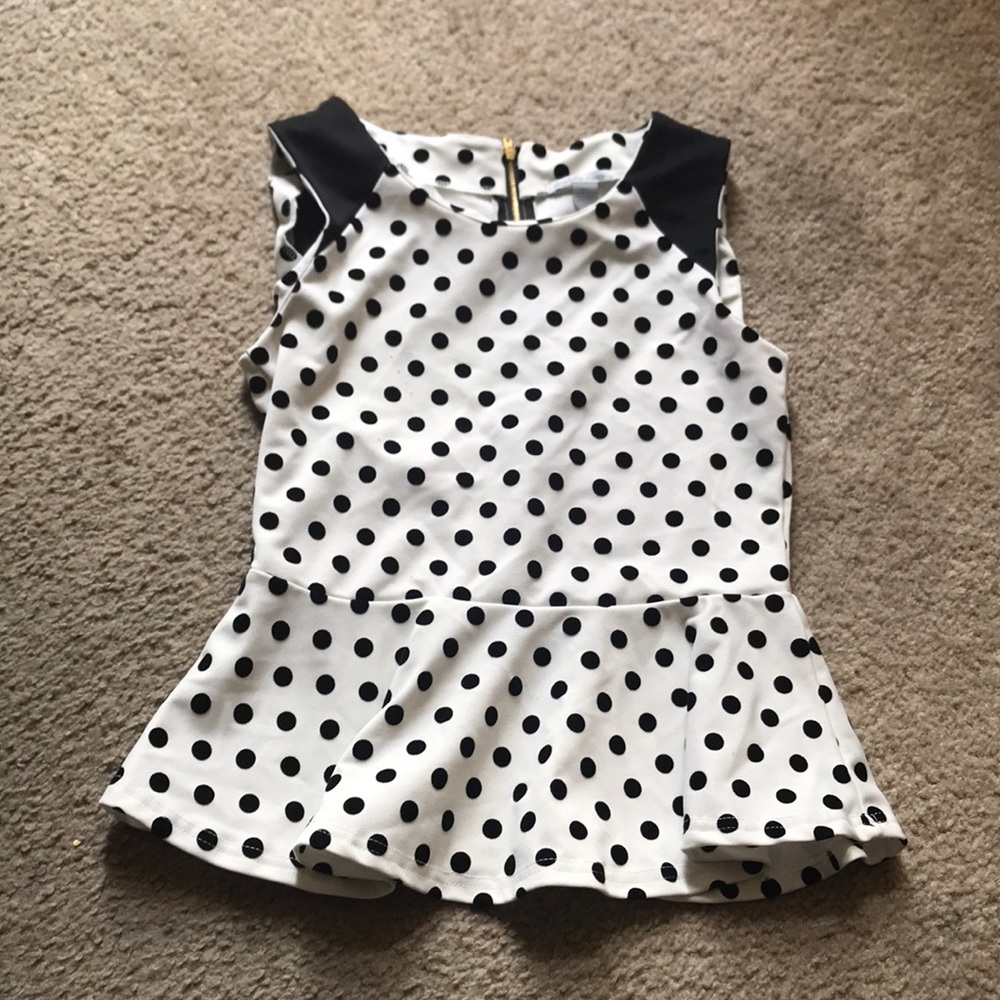 Polka dot sleeveless top